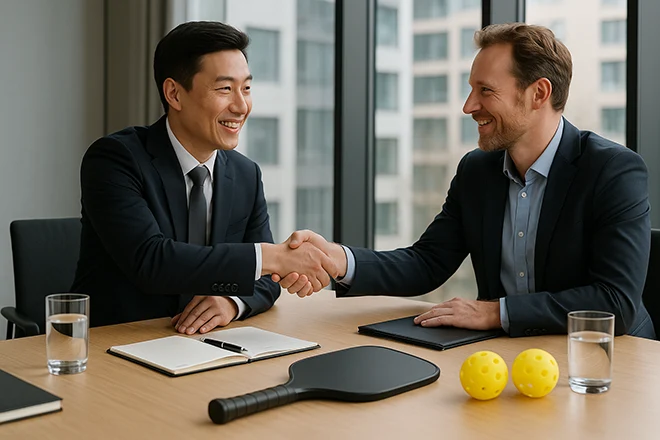 business meeting of pickleball project - 1