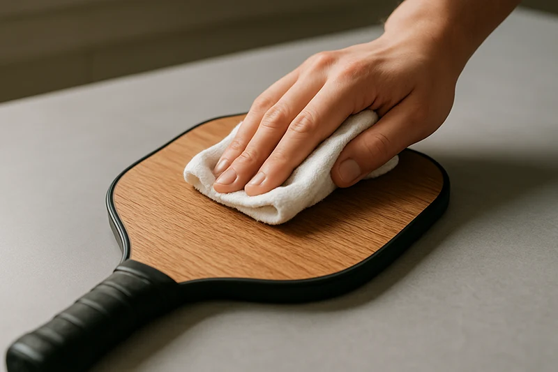 cleaning pickleball paddle - 111