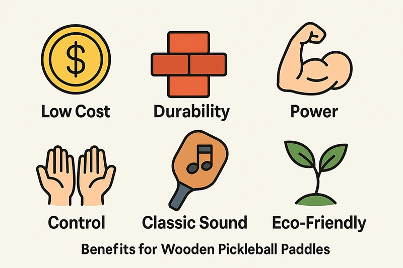 wooden pickleball paddle benefits - 111