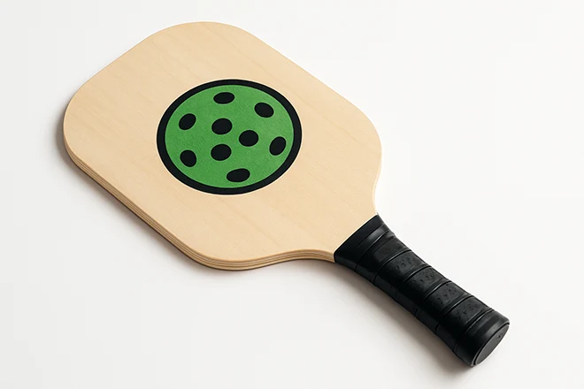 wooden pickleball paddle with silk printing – 111 wooden pickleball paddle with silk printing - 111