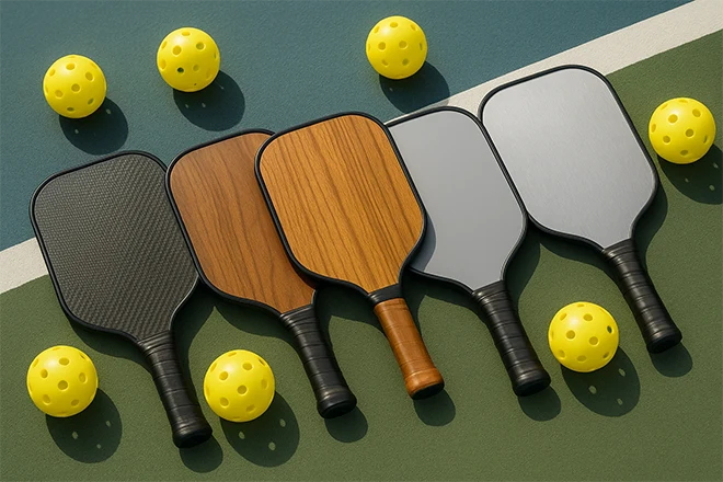 pickleball paddles and balls - 123