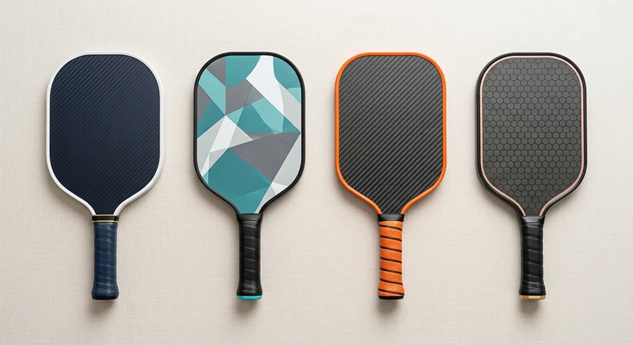 4 different pickleball paddles - 1